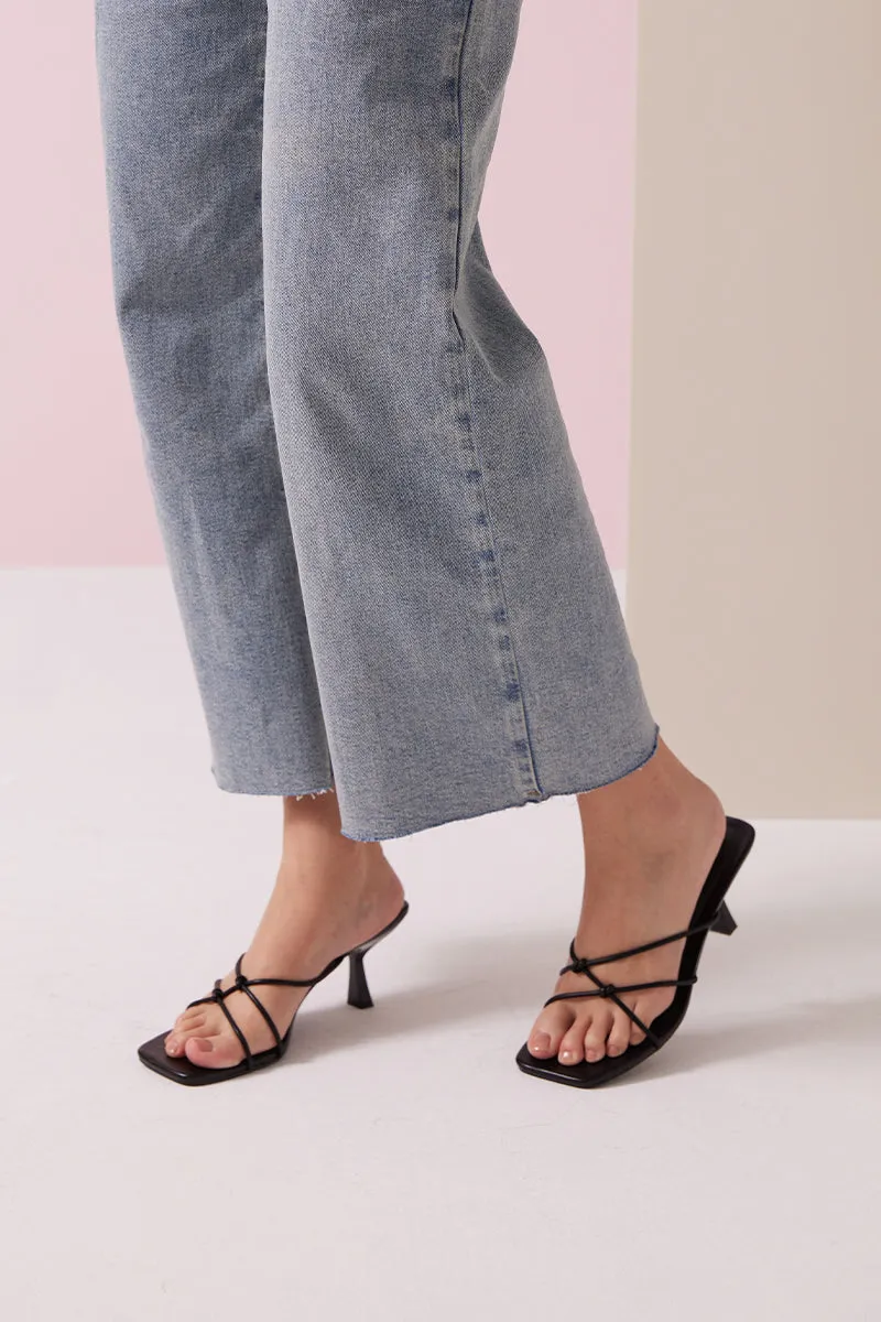 Rome Knotted Heels in Black