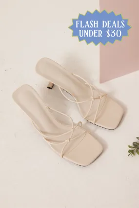 Rome Knotted Heels in Ivory