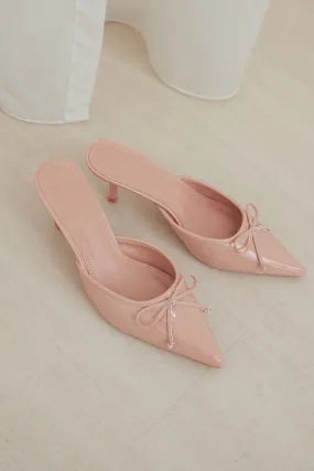 Rosa Ballet Slip-on Heels in Nude