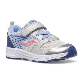 Saucony Wind FST JR | Silver/Blue/Pink Toddler Sneakers