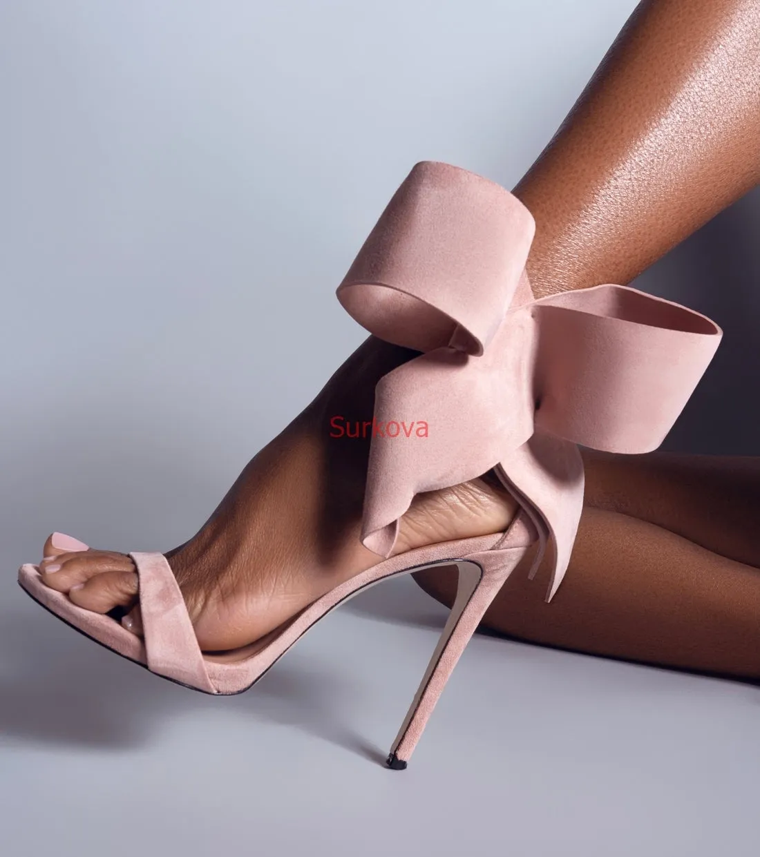 Sexy Satin Bow Heels