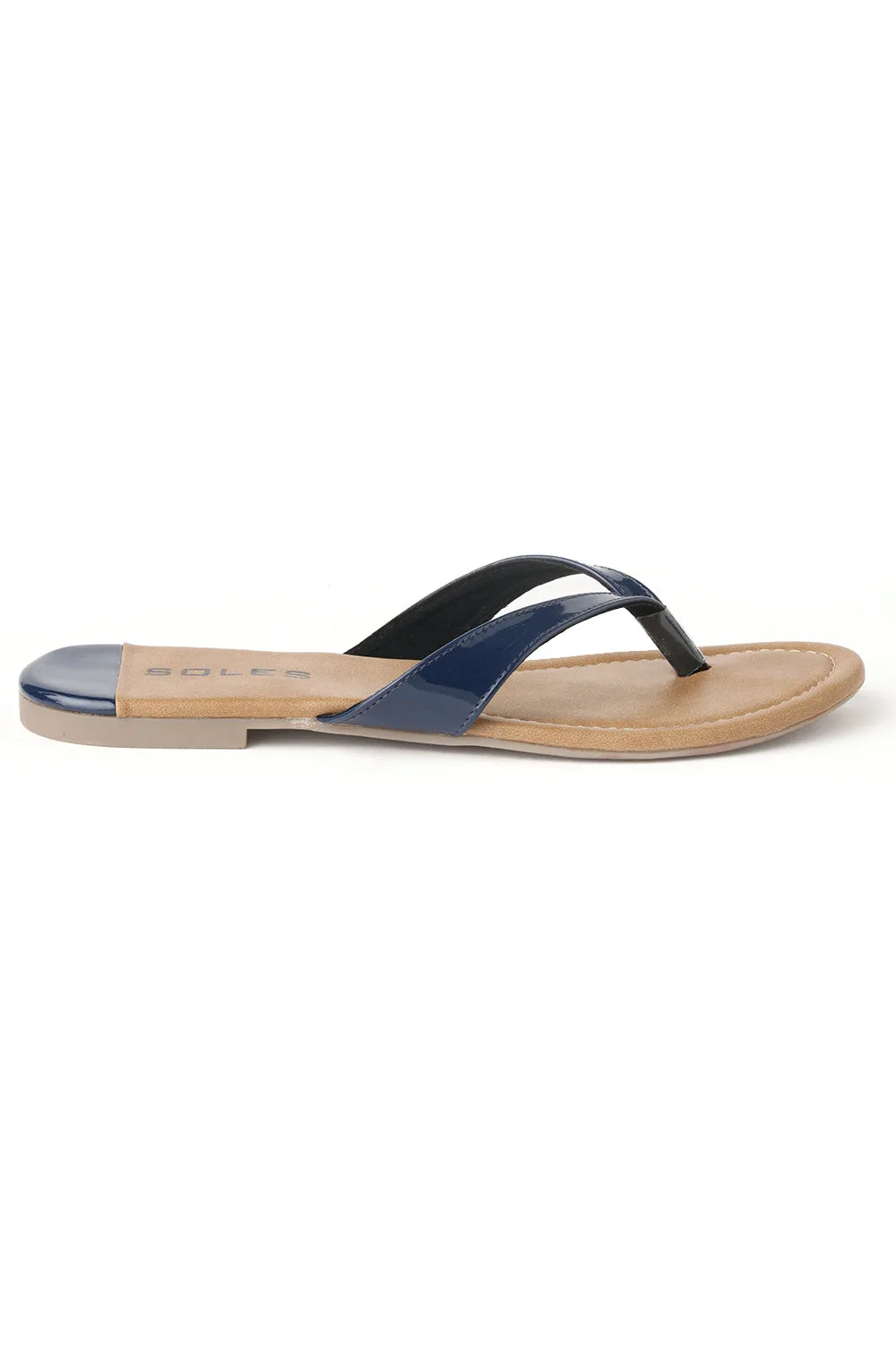 SOLES Vivid Blue Flat Sandals