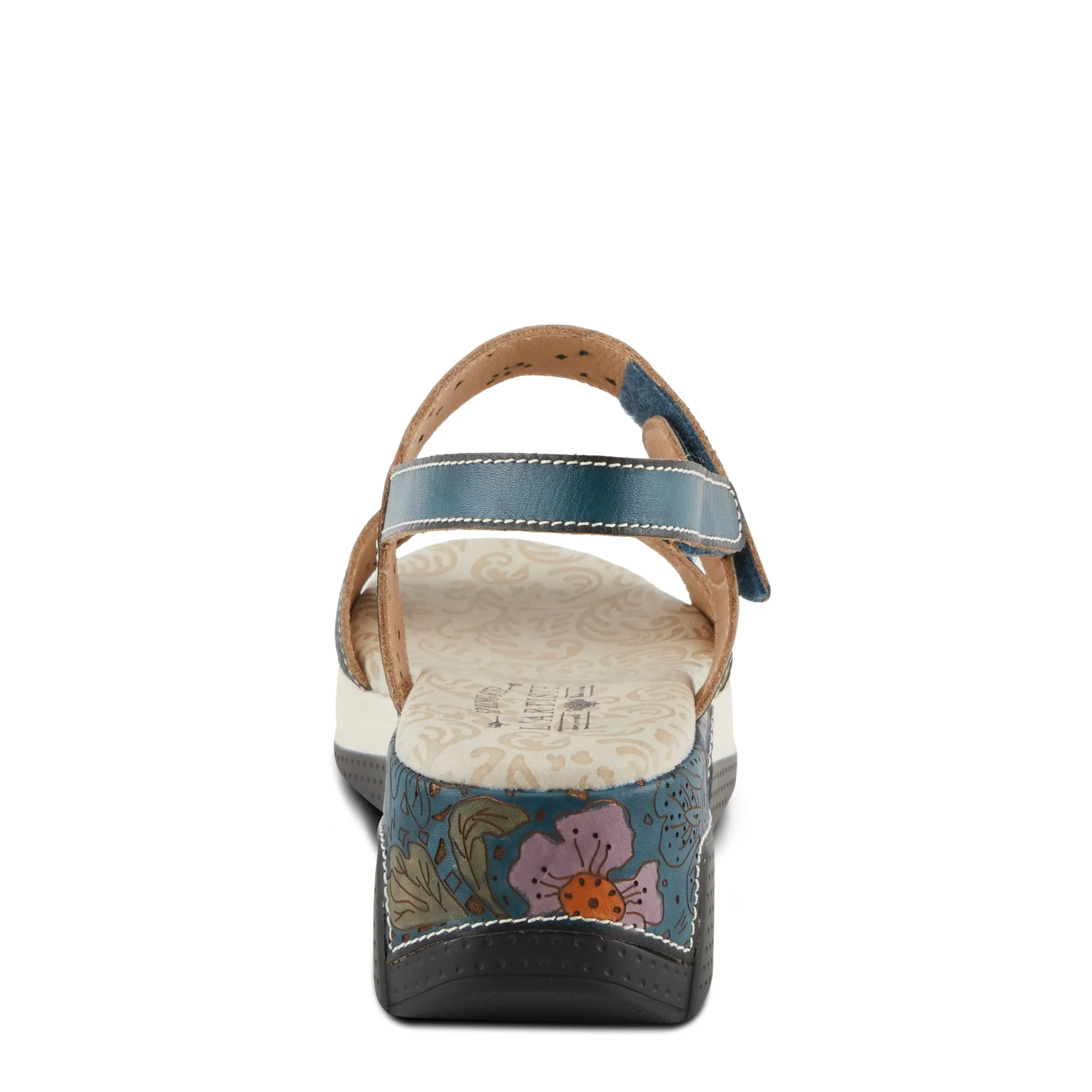 Spring Step Shoes  L'Artiste Caitlina Sandals Women's Leather Floral Design