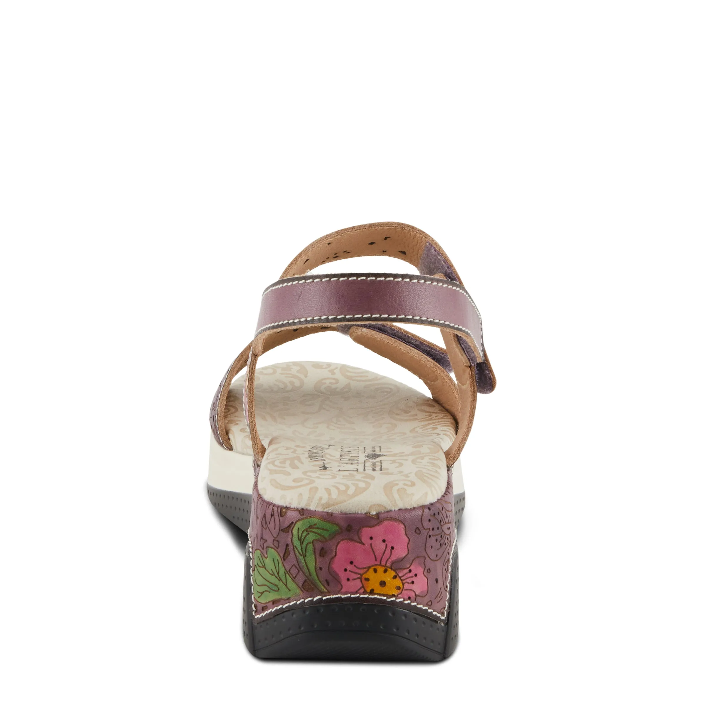 Spring Step Shoes  L'Artiste Caitlina Sandals Women's Leather Floral Design