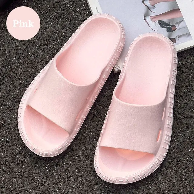 Summer Men Slippers Beach Shoes – Male Flip Flops Lightweight Fashion, New Arrival Lovers Couple Slippers, Unisex Bathroom Slides