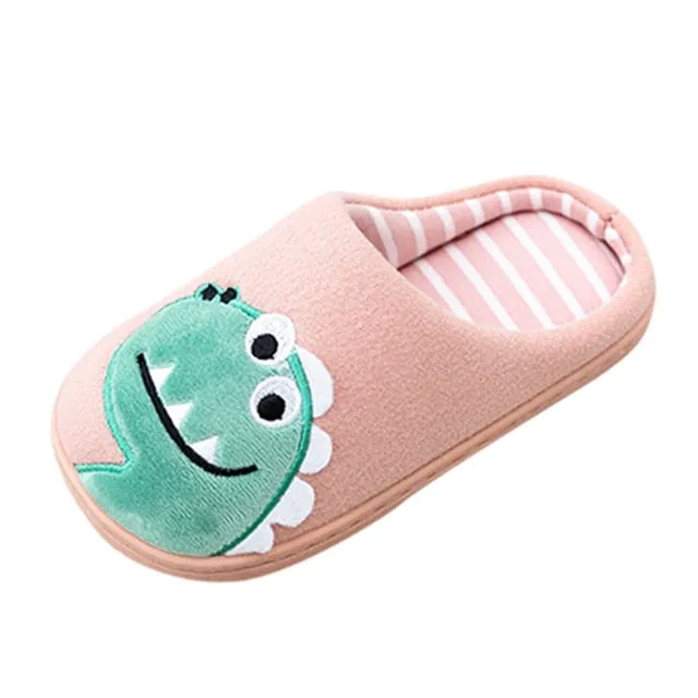 Toddler Kids Winter Slippers Baby Boys Girls Little Kid Shoes Warm Cute Animal Home Shoes Slippers Kids Hotel Zapatillas Nino