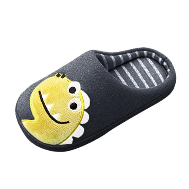 Toddler Kids Winter Slippers Baby Boys Girls Little Kid Shoes Warm Cute Animal Home Shoes Slippers Kids Hotel Zapatillas Nino