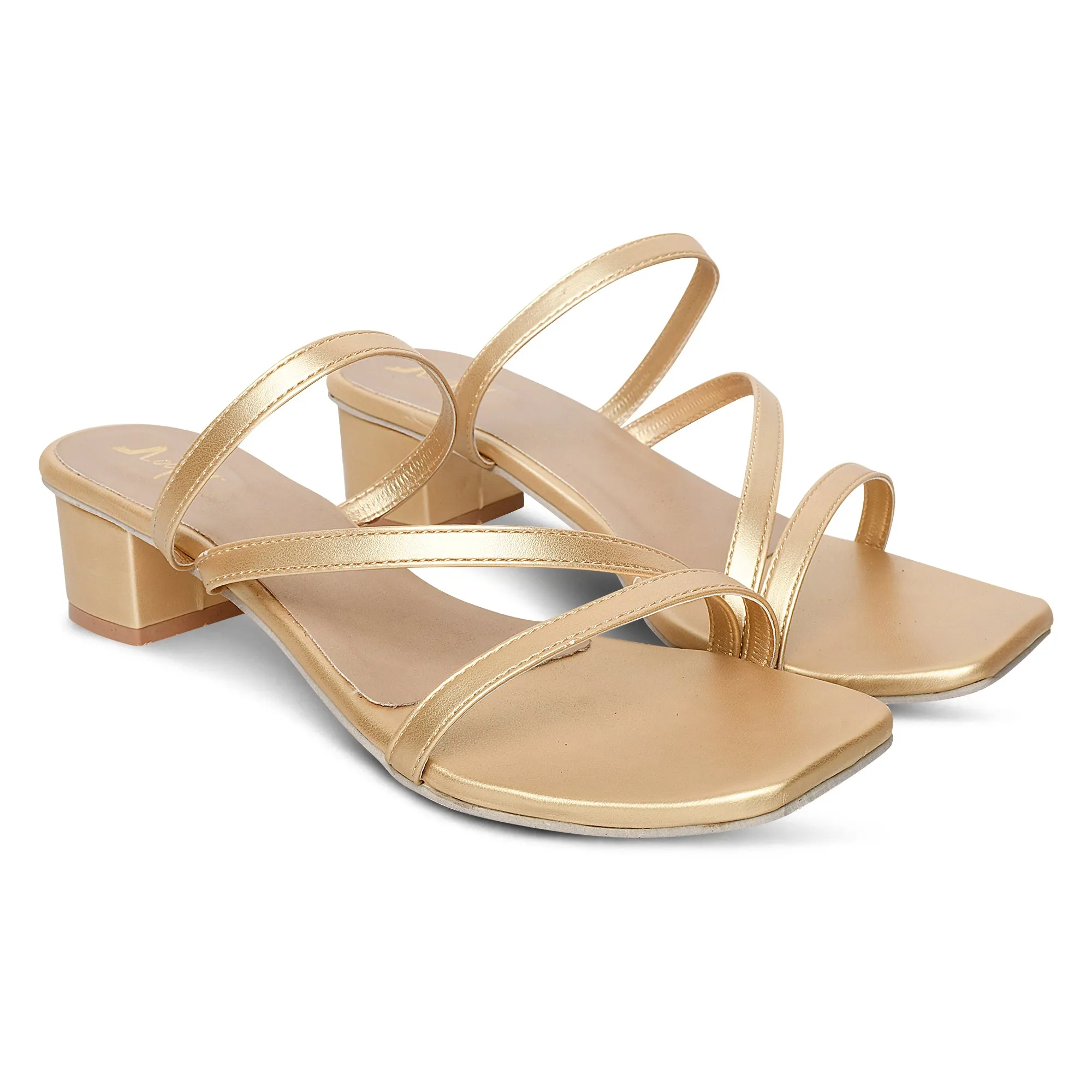 Triple Strap Block Heel