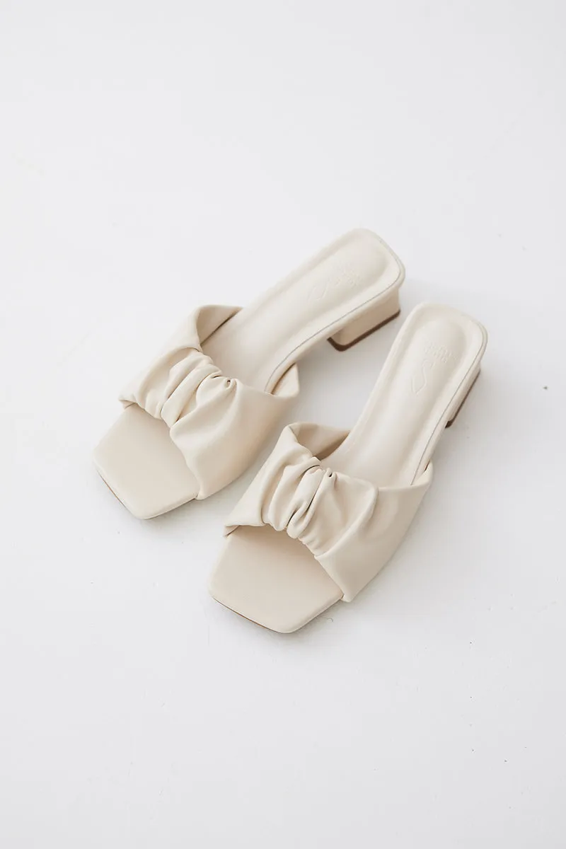 Willow Heels in Warm Cream