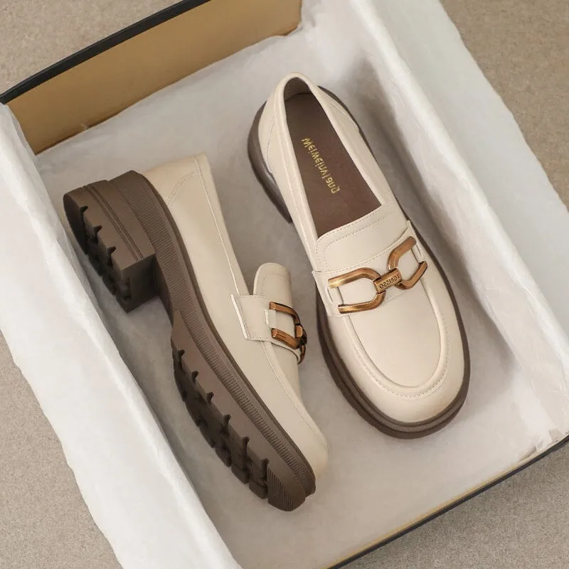 Women Autumn Casual Retro Low Heel Loafers