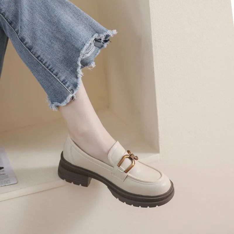 Women Autumn Casual Retro Low Heel Loafers